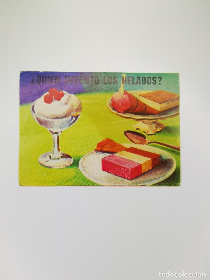 Colecionismo Cromos antigos: CROMO SIN PEGAR DEL ALBUM BIMBO EL PORQUE DE LAS COSAS 3 7 QUIEN INVENTO LOS HELADOS