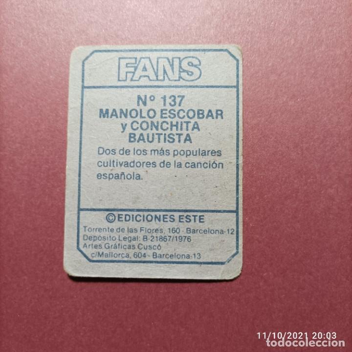 Coleccionismo cromos antiguos: Cromos Fans - Foto 2