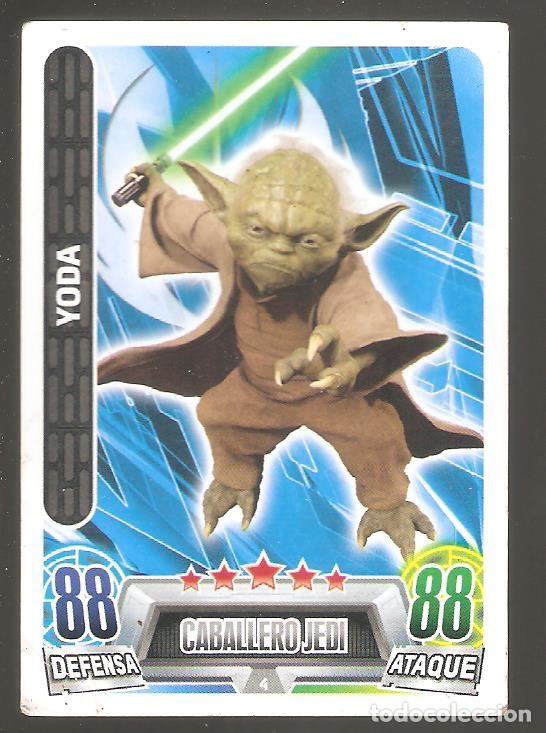 Coleccionismo cromos antiguos: 1 CROMO STAR WARS TOPPS FORCE ATTAX NUM. 4 - Foto 1