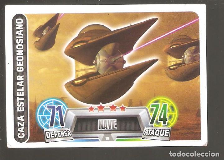 Coleccionismo cromos antiguos: 1 CROMO STAR WARS TOPPS FORCE ATTAX NUM. 19 - Foto 1
