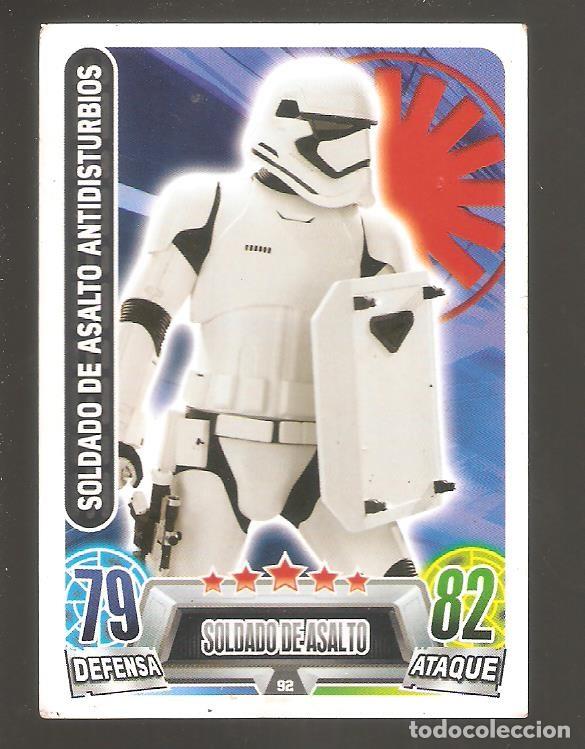 Coleccionismo cromos antiguos: 1 CROMO STAR WARS TOPPS FORCE ATTAX NUM. 92 - Foto 1