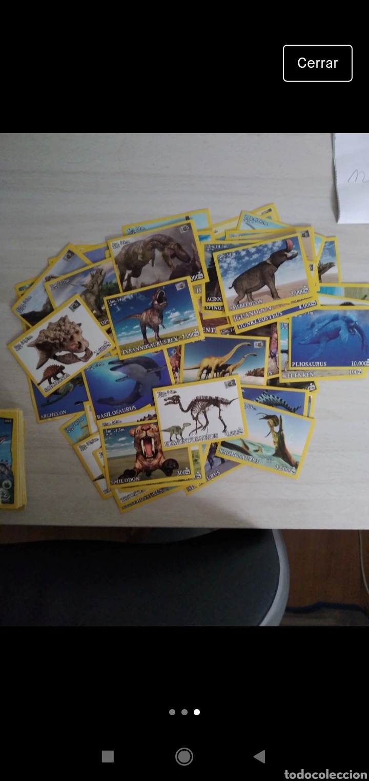 Coleccionismo cromos antiguos: Lote de 129 cromos y cartas dinosaurs - Foto 3