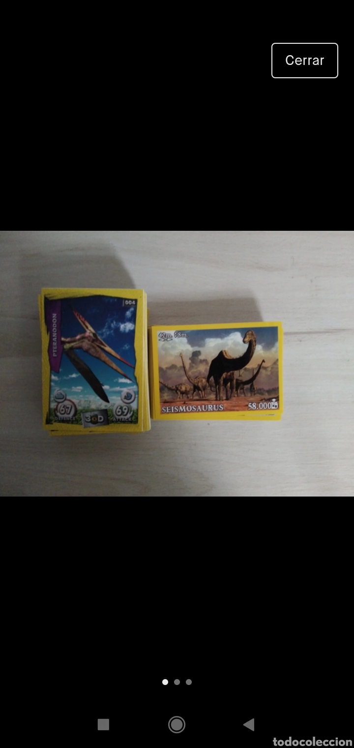 Coleccionismo cromos antiguos: Lote de 129 cromos y cartas dinosaurs - Foto 1
