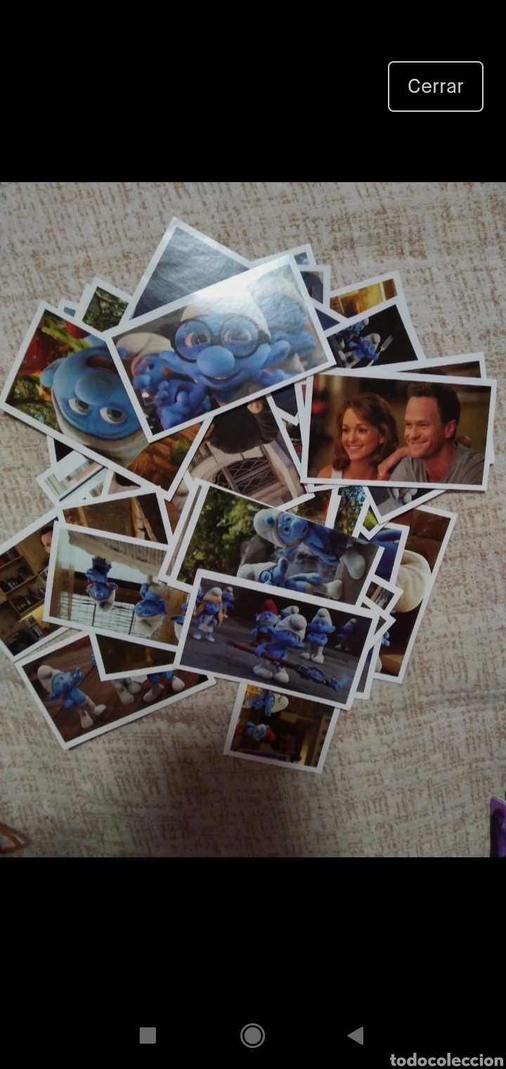 Coleccionismo cromos antiguos: lote de 44 cromos de los pitufos - Foto 1