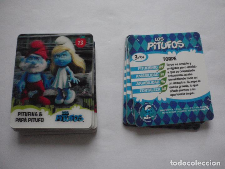 Coleccionismo cromos antiguos: Lote 12 cromos de pl&aacute;stico duro de LOS PITUFOS a&ntilde;o 2011 - Foto 2