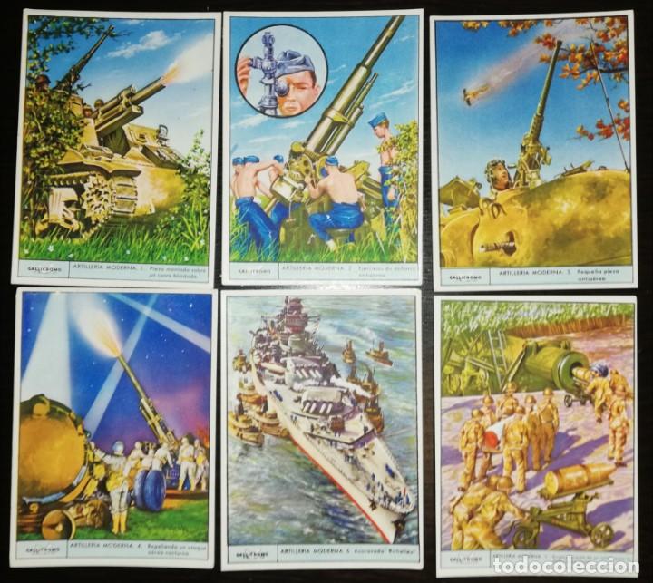 Colecionismo Cromos antigos: Gallicromo. Serie 10. Artiller&iacute;a Moderna. Completa 6 cromos.