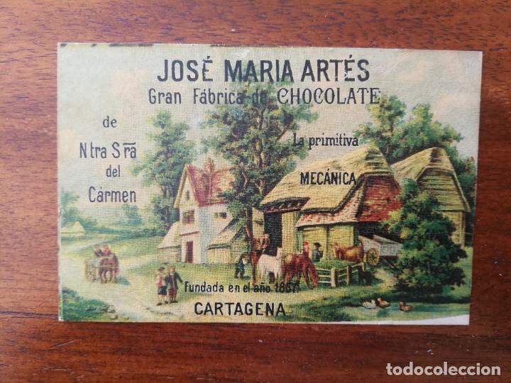 Colecionismo Cromos antigos: CROMO PUBLICITARIO - CHOCOLATES JOSE MARIA ART&Eacute;S - LA PRIMITIVA MECANICA - CARTAGENA