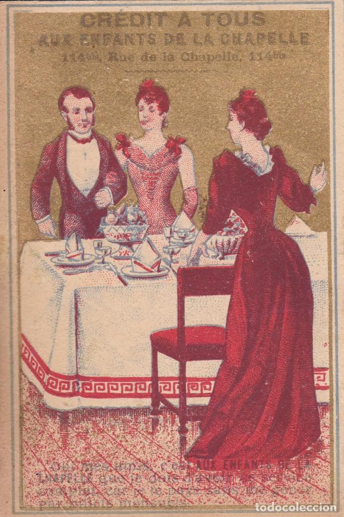 Colecionismo Cromos antigos: cromo Credit a Tous finales siglo XIX Francia 6,5x9,5 ctms.
