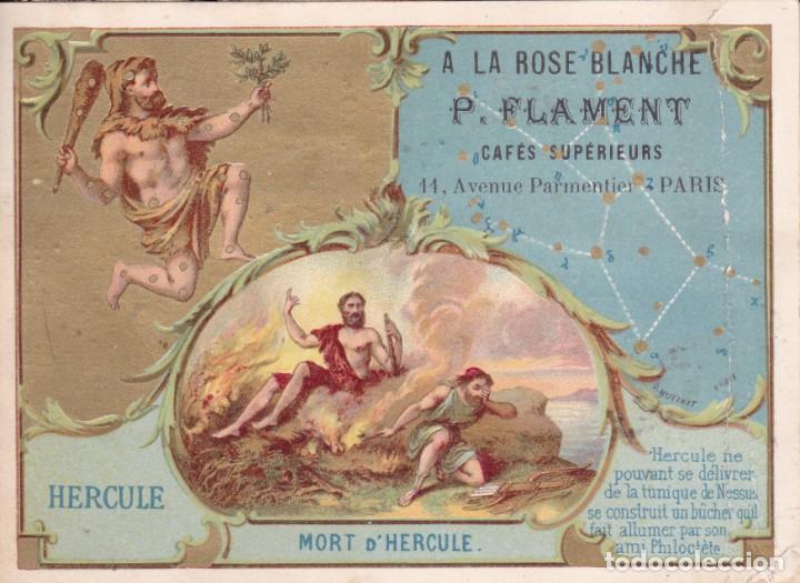 Sammeln alte Sammelbilder: cromo finales siglo XIX Francia H&eacute;rcules 8x11ctms