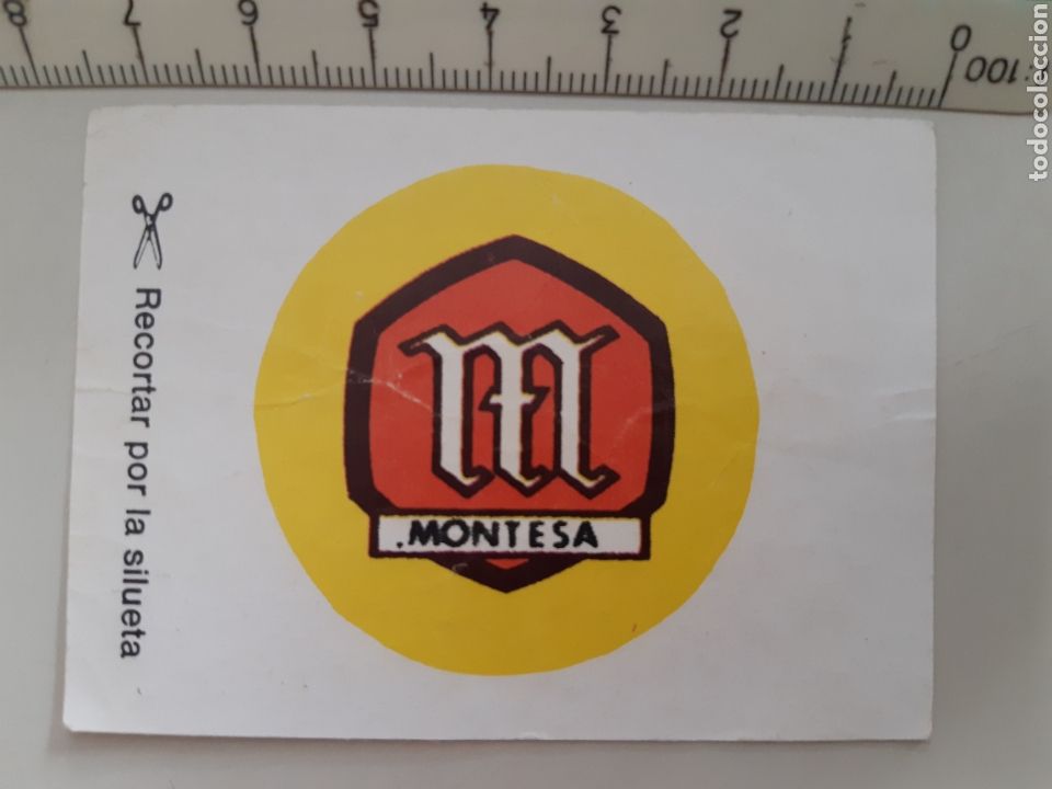 Coleccionismo Cromos antiguos: Cromo Bimbo a&ntilde;o 1975 El mundo de las motos emblema Montesa