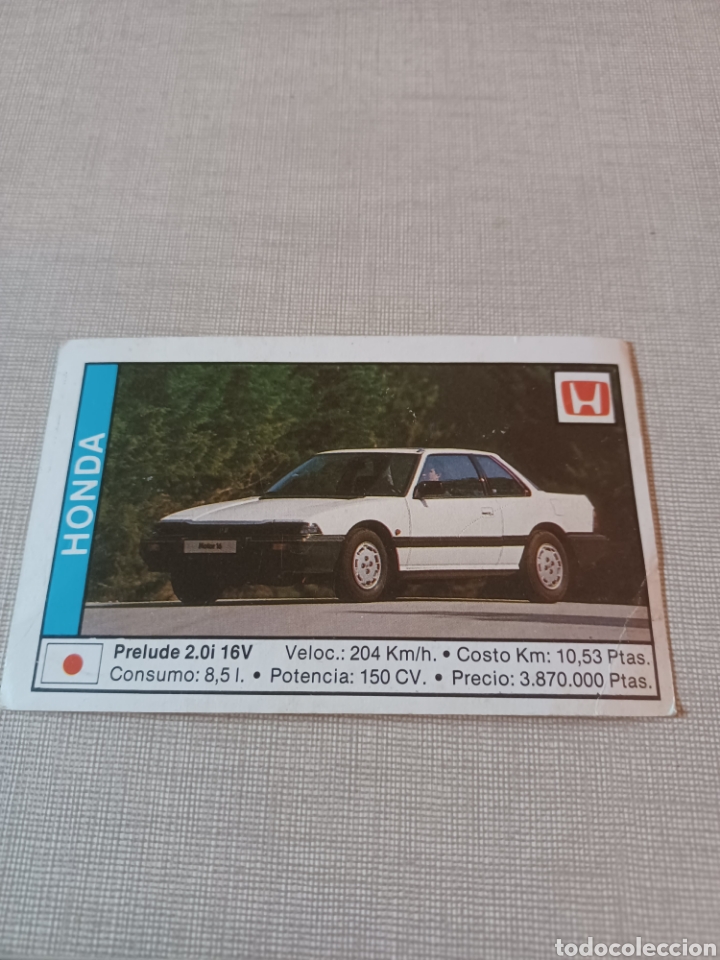 Coleccionismo cromos antiguos: Cromo HONDA PRELUDE 2.0i 16V COCHES 89 N&deg;65