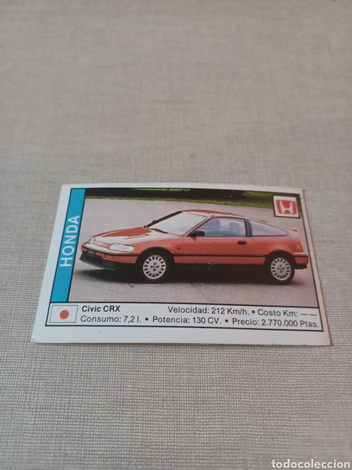 Coleccionismo cromos antiguos: Cromo HONDA CIVIC CRX COCHES 89 N&deg;67