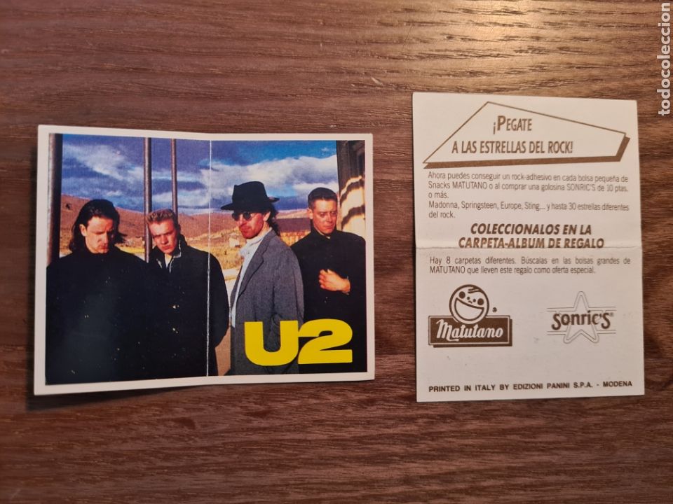 Coleccionismo Cromos antiguos: U2 PEGATE A LAS ESTRELLAS DEL ROCK MATUTANO