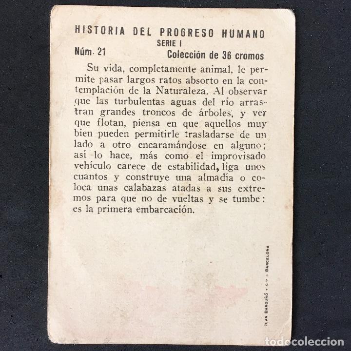 Coleccionismo cromos antiguos: cromo HISTORIA DEL PROGRESO HUMANO - serie I n&uacute;mero 21 - Foto 2