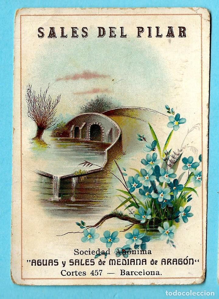 Coleccionismo Cromos antiguos: CROMO PUENTE. SALES DEL PILAR. AGUAS Y SALES DE MEDIANA DE ARAG&Oacute;N. POSTERIOR A 1899.