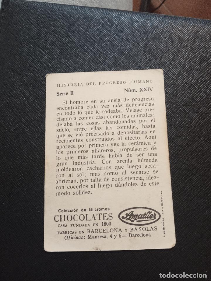 Coleccionismo cromos antiguos: HISTORIA DEL PROGRESO HUMANO CROMO CHOCOLATES AMATLLER - FT4 - 14 - Foto 2