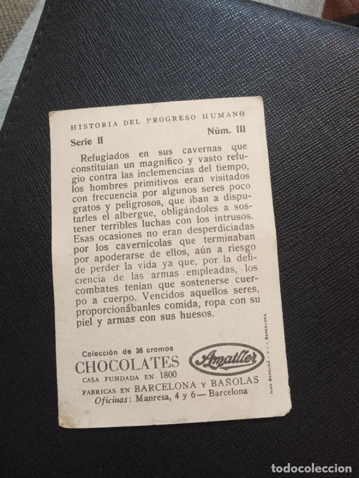 Coleccionismo cromos antiguos: HISTORIA DEL PROGRESO HUMANO CROMO CHOCOLATES AMATLLER - FT4 - 3 - Foto 2