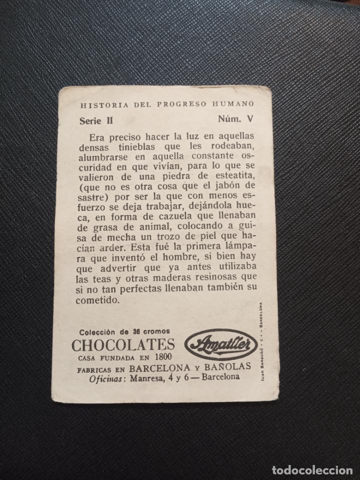 Coleccionismo cromos antiguos: HISTORIA DEL PROGRESO HUMANO CROMO CHOCOLATES AMATLLER - FT4 - 5 - Foto 2