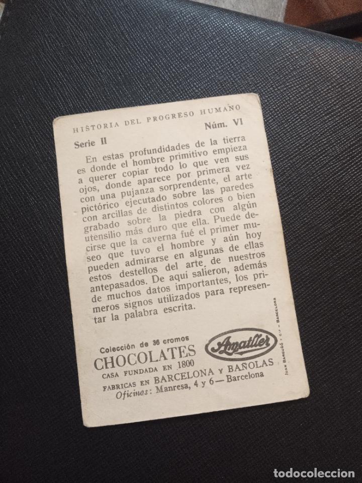 Coleccionismo cromos antiguos: HISTORIA DEL PROGRESO HUMANO CROMO CHOCOLATES AMATLLER - FT4 - 6 - Foto 2
