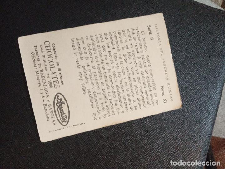 Coleccionismo cromos antiguos: HISTORIA DEL PROGRESO HUMANO CROMO CHOCOLATES AMATLLER - FT4 - 11 - Foto 2