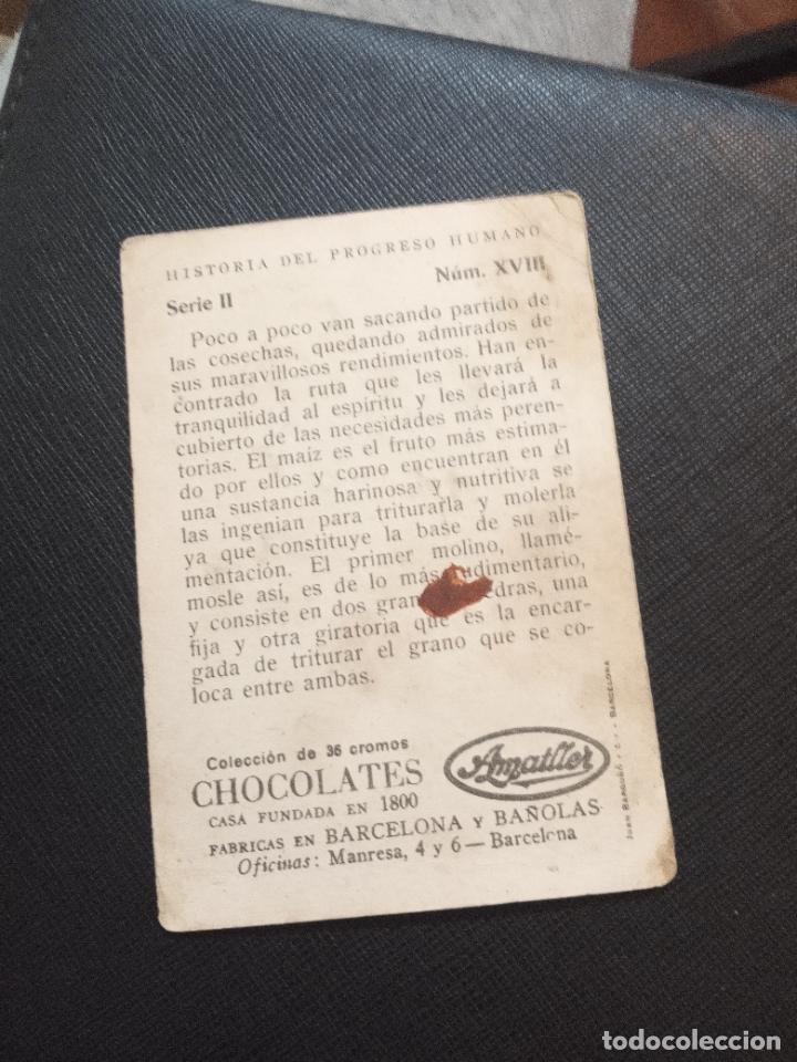 Coleccionismo cromos antiguos: HISTORIA DEL PROGRESO HUMANO CROMO CHOCOLATES AMATLLER - FT4 - 18 - Foto 2