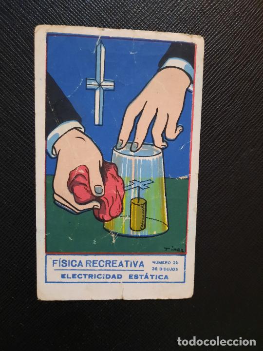 Colecionismo Cromos antigos: FISICA RECRATIVA CHOCOLATES ORTI PIERA Y BRUGUERA - FT13 - 20