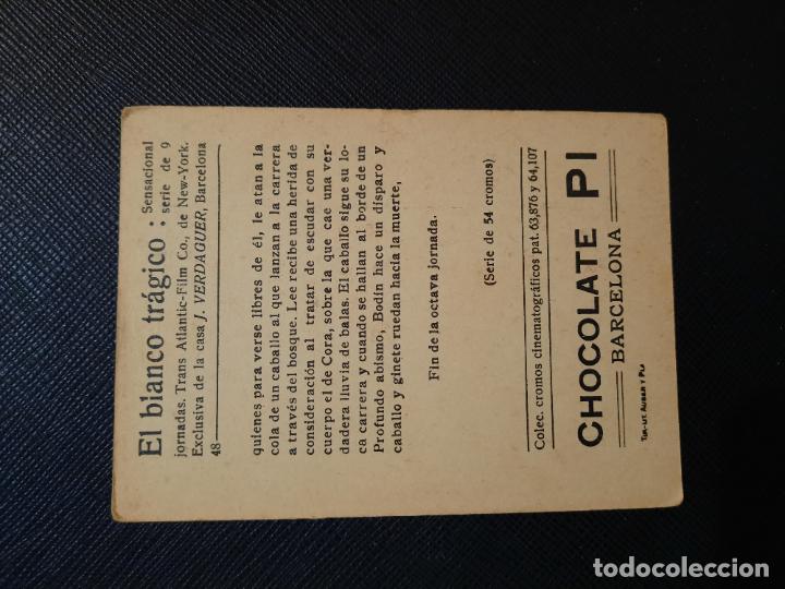 Coleccionismo cromos antiguos: EL BLANCO TRAGICO CROMO CHOCOLATES PI - FT52 - 48 - Foto 2