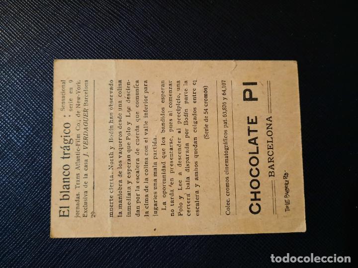 Coleccionismo cromos antiguos: EL BLANCO TRAGICO CROMO CHOCOLATES PI - FT52 - 29 - Foto 2