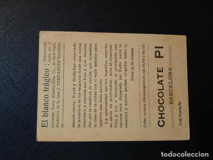 Coleccionismo cromos antiguos: EL BLANCO TRAGICO CROMO CHOCOLATES PI - FT52 - 29 - Foto 2