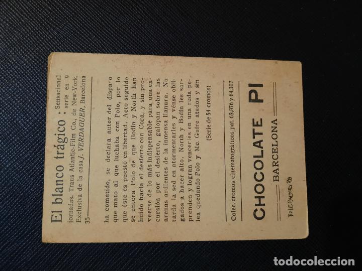 Coleccionismo cromos antiguos: EL BLANCO TRAGICO CROMO CHOCOLATES PI - FT52 - 35 - Foto 2