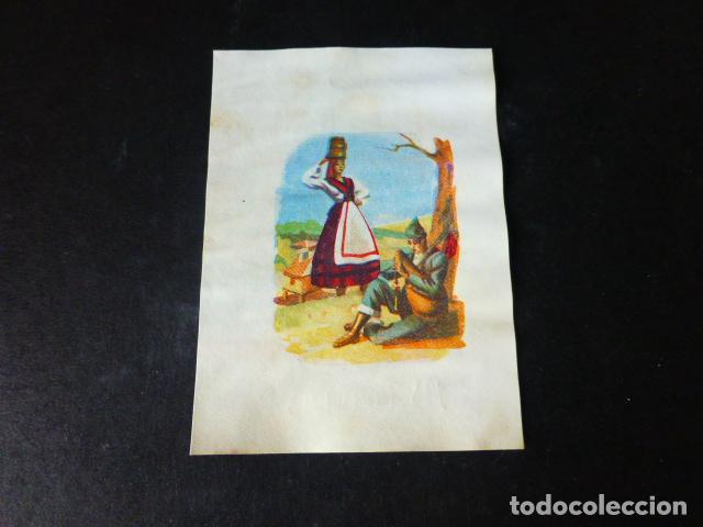 Collectionnisme Cartes &agrave; collectionner anciennes: ASTURIAS TIPOS A&Ntilde;OS 40 CROMOLITOGRAFIA 7 X 8,5 CMTS