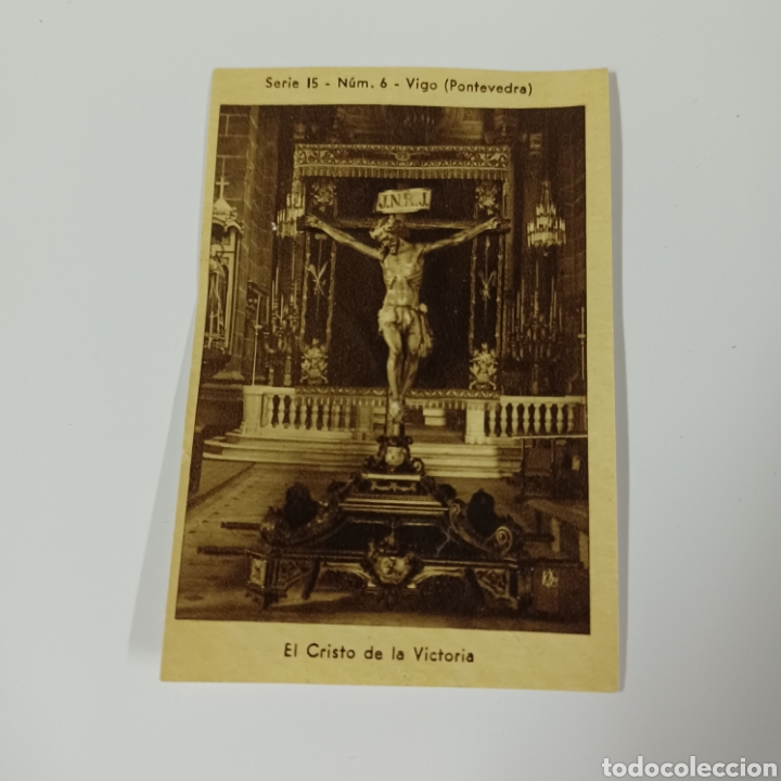Collectable Antique Stickers: KSADO - SERIE 15 NUM 6 VIGO - EL CRISTO DE LA VICTORIA