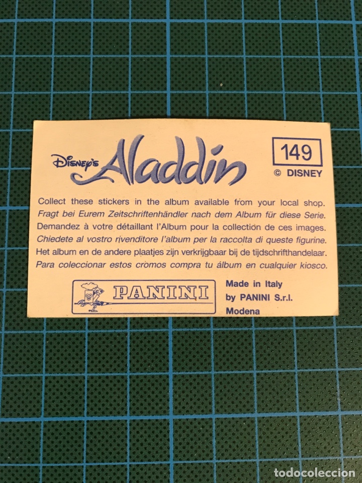 Coleccionismo cromos antiguos: Cromo 149 Aladdin Panini 1993 - Foto 2