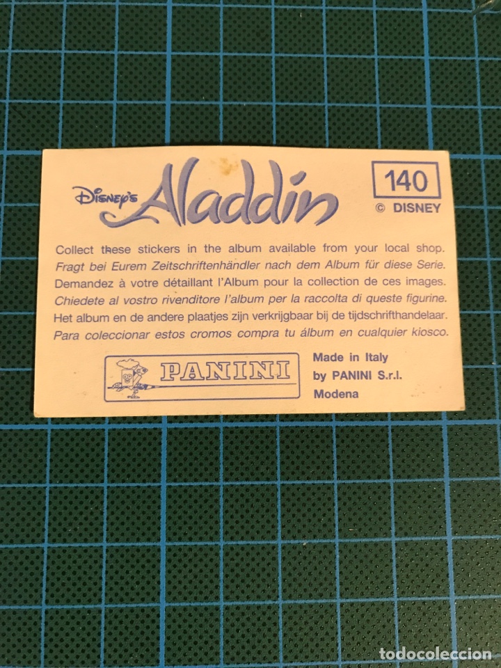 Coleccionismo cromos antiguos: Cromo 140 Aladdin Panini 1993 - Foto 2