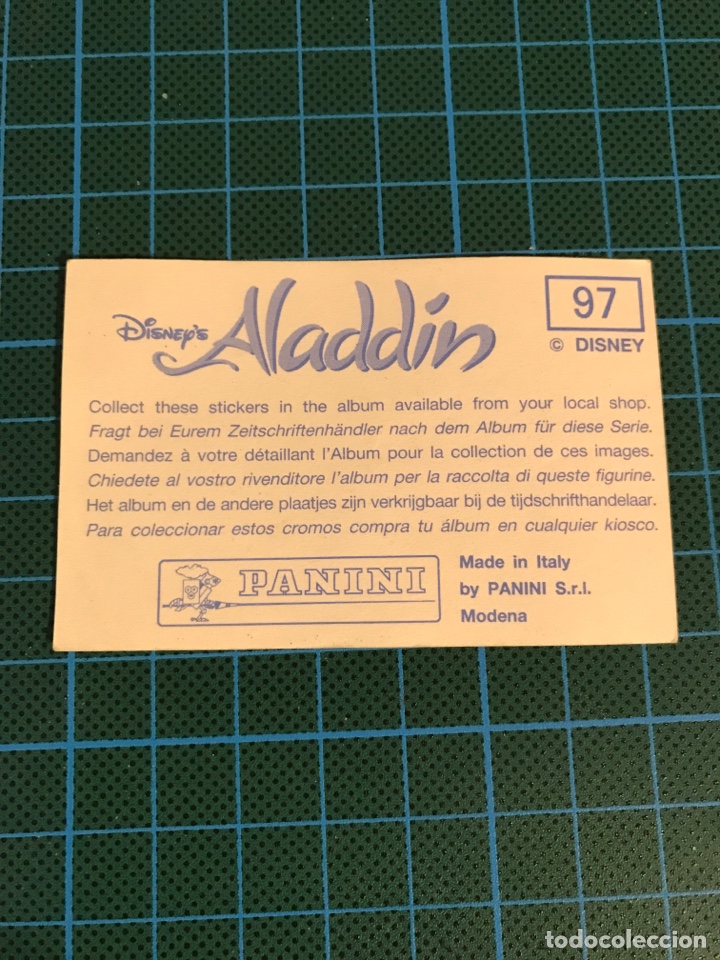 Coleccionismo cromos antiguos: Cromo 95 Aladdin Panini 1993 - Foto 2