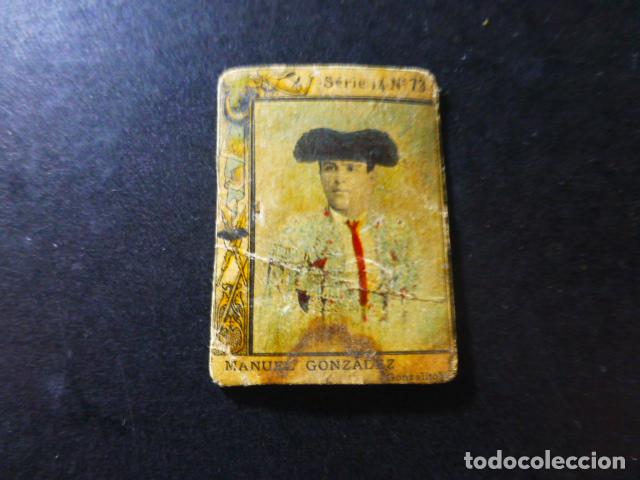 Colecionismo Cromos antigos: TORERO MANUEL GONZALEZ CROMO CAJA DE CERILLAS SIGLO XIX