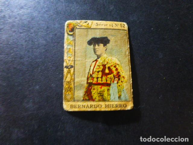 Colecionismo Cromos antigos: TORERO BERNARDO HIERRO 4CROMO CAJA DE CERILLAS SIGLO XIX