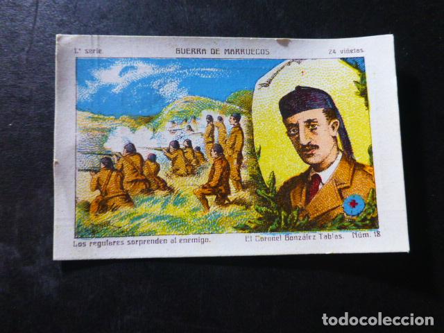 Sammeln alte Sammelbilder: GUERRA DE MARRUECOS REGULARES CROMO PUBLICIDAD DIONISIO MENCHERO MORA DE TOLEDO