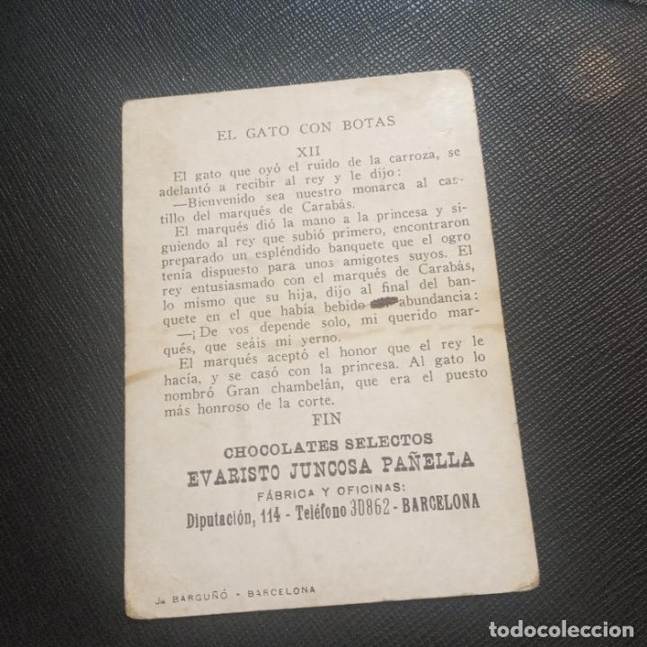 Coleccionismo cromos antiguos: EL GATO CON BOTAS CROMO CHOCOLATES EVARSITO JUNCOSA - FT71 - 12 - Foto 2