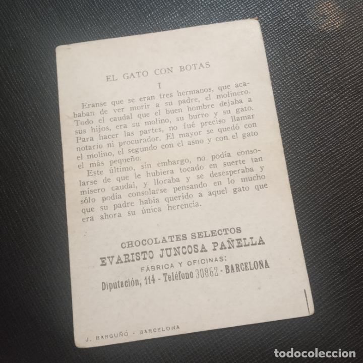 Coleccionismo cromos antiguos: EL GATO CON BOTAS CROMO CHOCOLATES EVARSITO JUNCOSA - FT71 - 1 - Foto 2