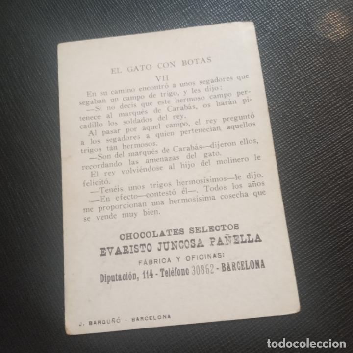 Coleccionismo cromos antiguos: EL GATO CON BOTAS CROMO CHOCOLATES EVARSITO JUNCOSA - FT71 - 7 - Foto 2