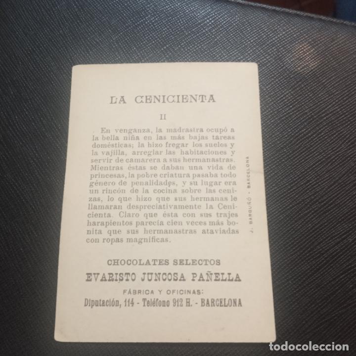 Coleccionismo cromos antiguos: LA CENICIENTA CROMO CHOCOLATES EVARSITO JUNCOSA - FT74 - 2 - Foto 2