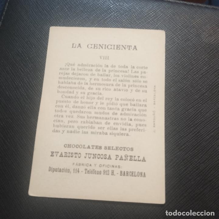 Coleccionismo cromos antiguos: LA CENICIENTA CROMO CHOCOLATES EVARSITO JUNCOSA - FT74 - 8 - Foto 2