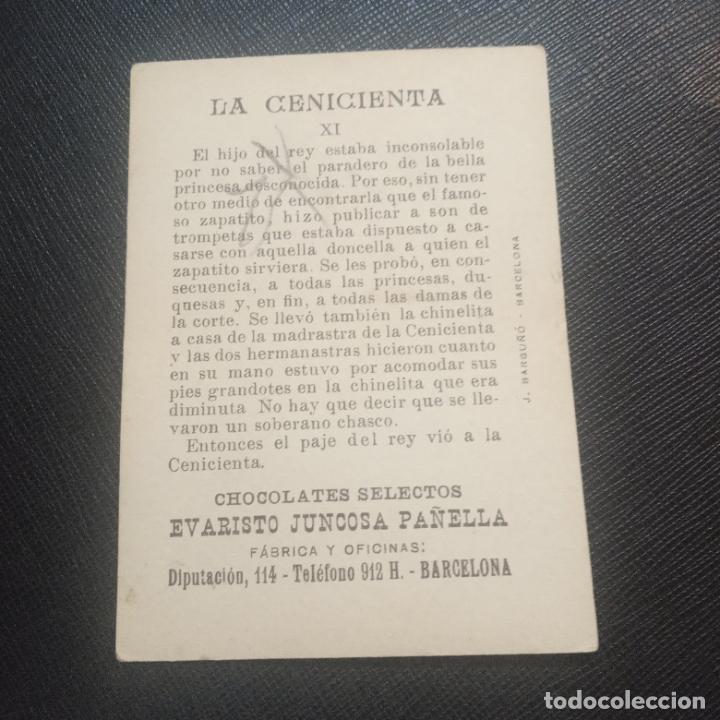 Coleccionismo cromos antiguos: LA CENICIENTA CROMO CHOCOLATES EVARSITO JUNCOSA - FT74 - 11 - Foto 2