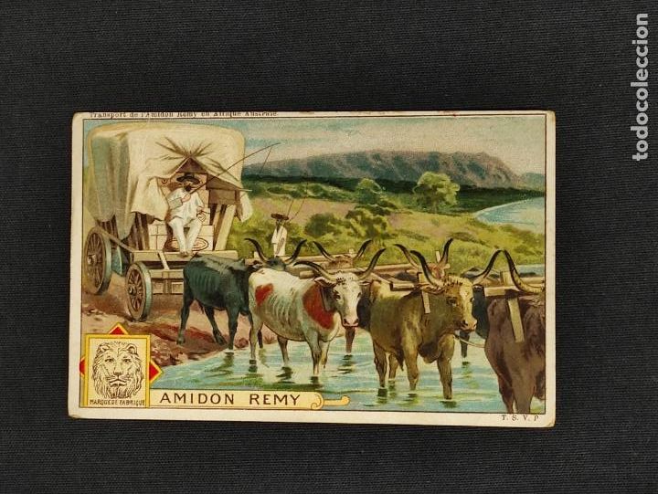 Colecionismo Cromos antigos: ANTIGUO CROMO - TRANSPORT DE L'AMIDON REMY EN AFRIQUE AUSTRALE - PUBLICIDAD AMIDON REMY -