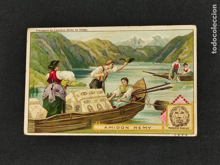 Colecionismo Cromos antigos: ANTIGUO CROMO - TRANSPORT DE L'AMIDON REMY EN SUISSE - PUBLICIDAD AMIDON REMY -