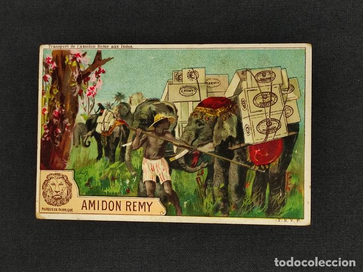 Colecionismo Cromos antigos: ANTIGUO CROMO - TRANSPORT DE L'AMIDON REMY AUX INDES - PUBLICIDAD AMIDON REMY -