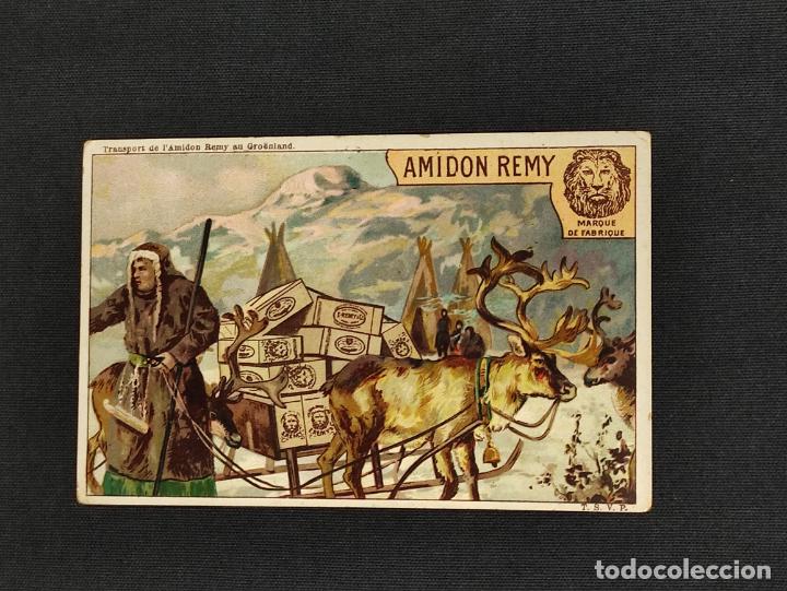 Colecionismo Cromos antigos: ANTIGUO CROMO - TRANSPORT DE L'AMIDON REMY AU GRO&Euml;NLAND - PUBLICIDAD AMIDON REMY -