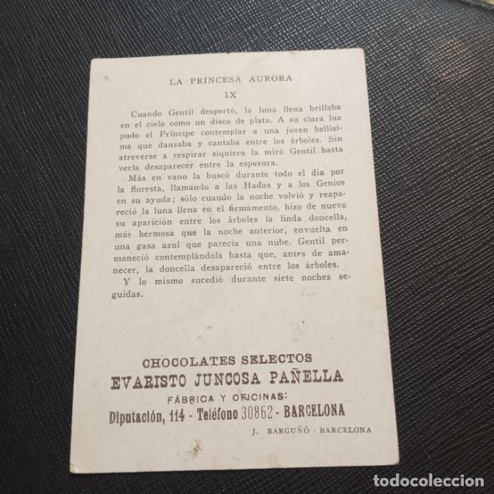 Coleccionismo cromos antiguos: LA PRINCESA AURORA CROMO CHOCOLATES EVARISTO JUNCOSA - FT105 - 9 - Foto 2