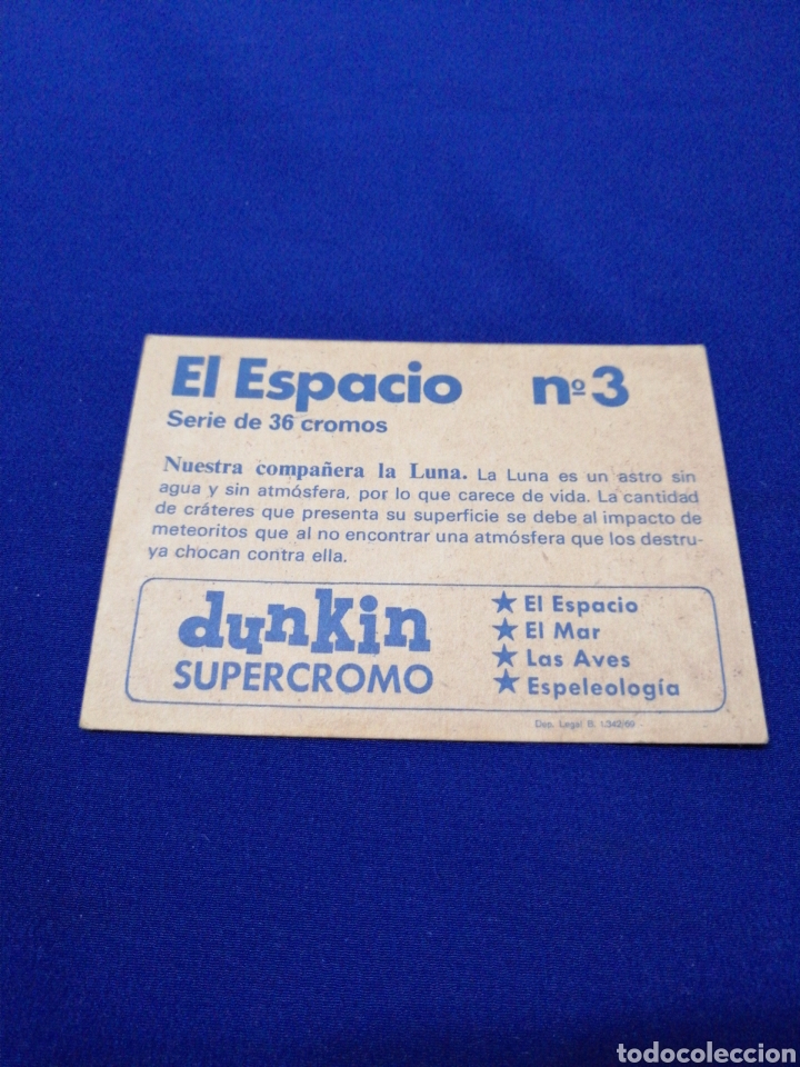 Coleccionismo cromos antiguos: DUNKIN SUPERCROMO EL ESPACIO NUMERO 3 - Foto 2